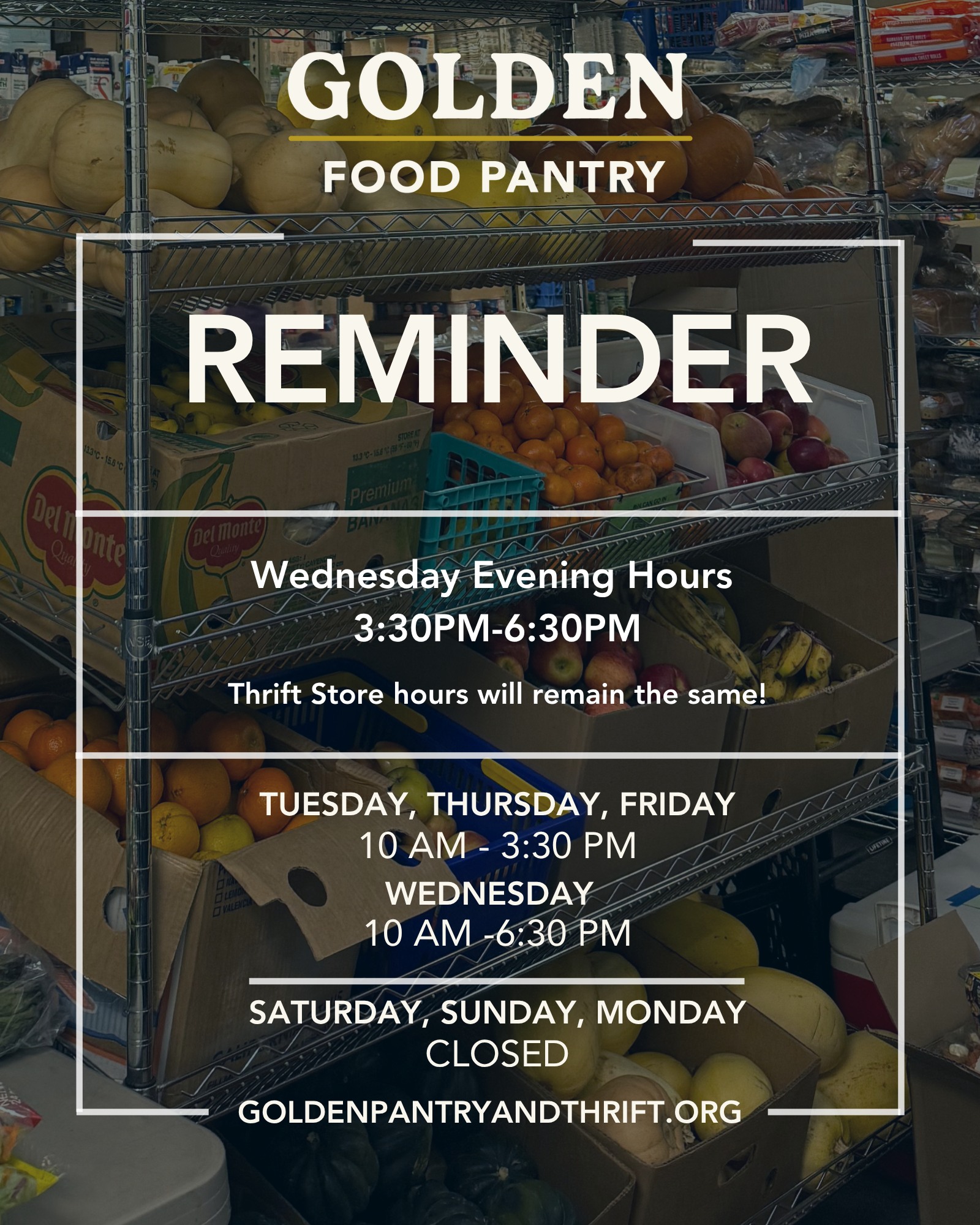 Golden Pantry Instagram post